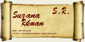Suzana Rkman vizit kartica